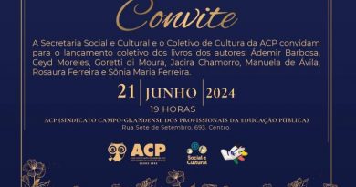 Coletivo de Cultura da ACP realiza lançamento coletivo de livros nesta sexta, dia 21